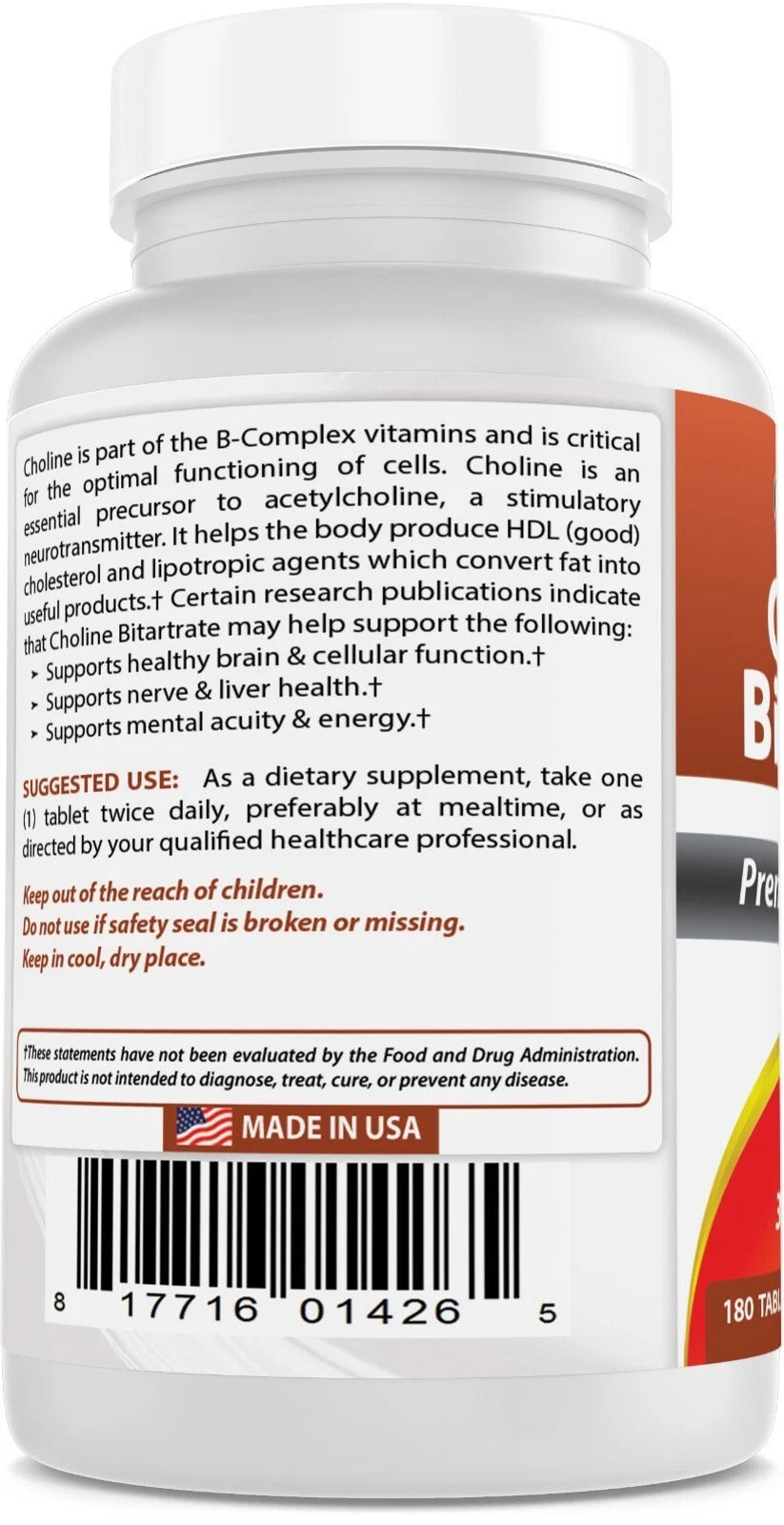 Best Naturals Choline Bitartrate Tablets