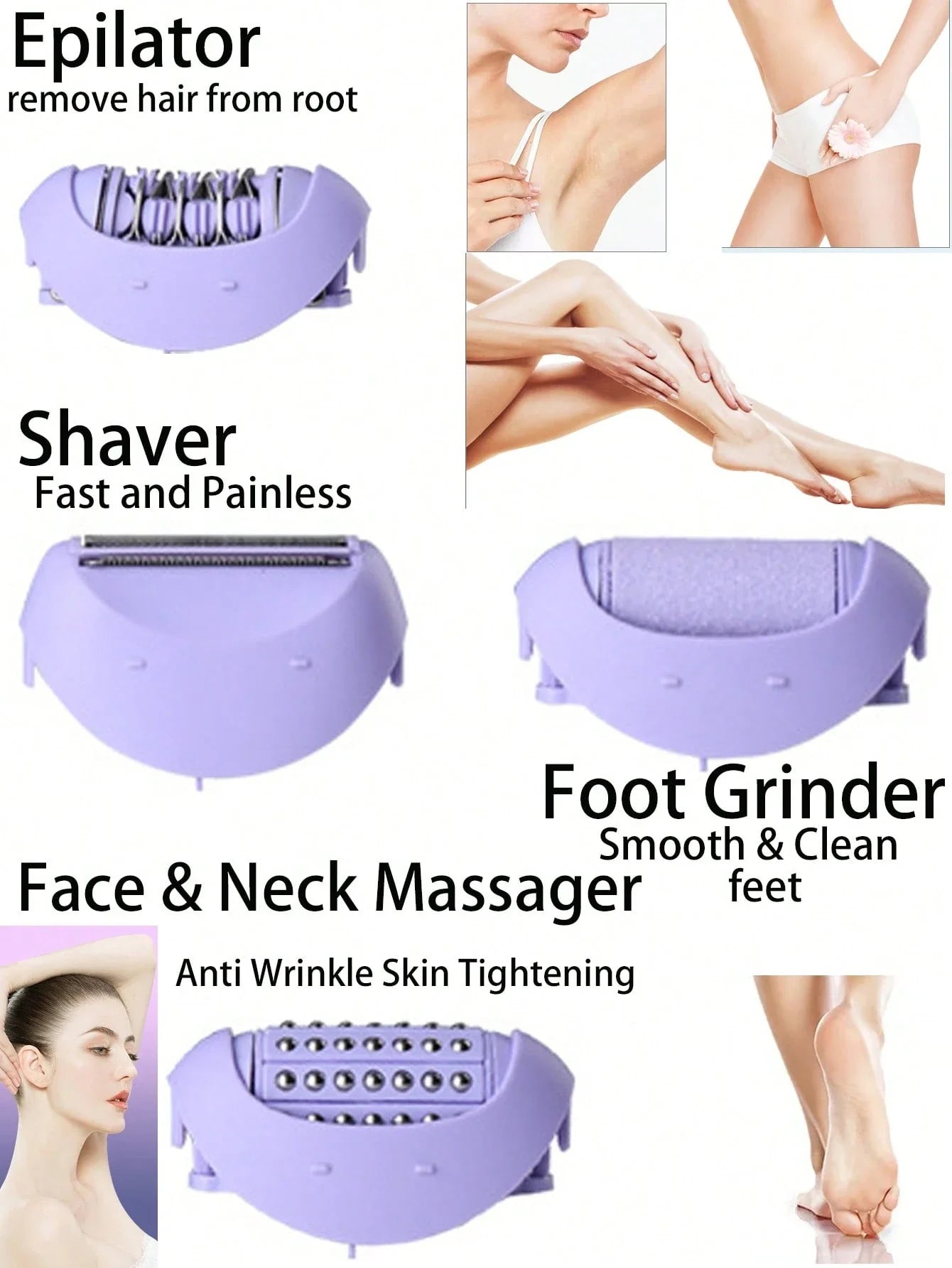 Kemei 4-In-1 Women Care Epilator