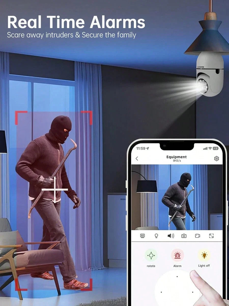WESECUU 2K Light Bulb Camera