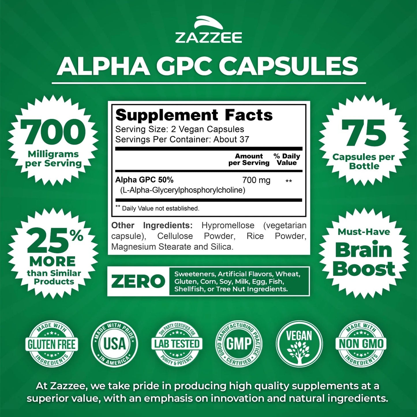 Alpha GPC Choline Vegan Capsules